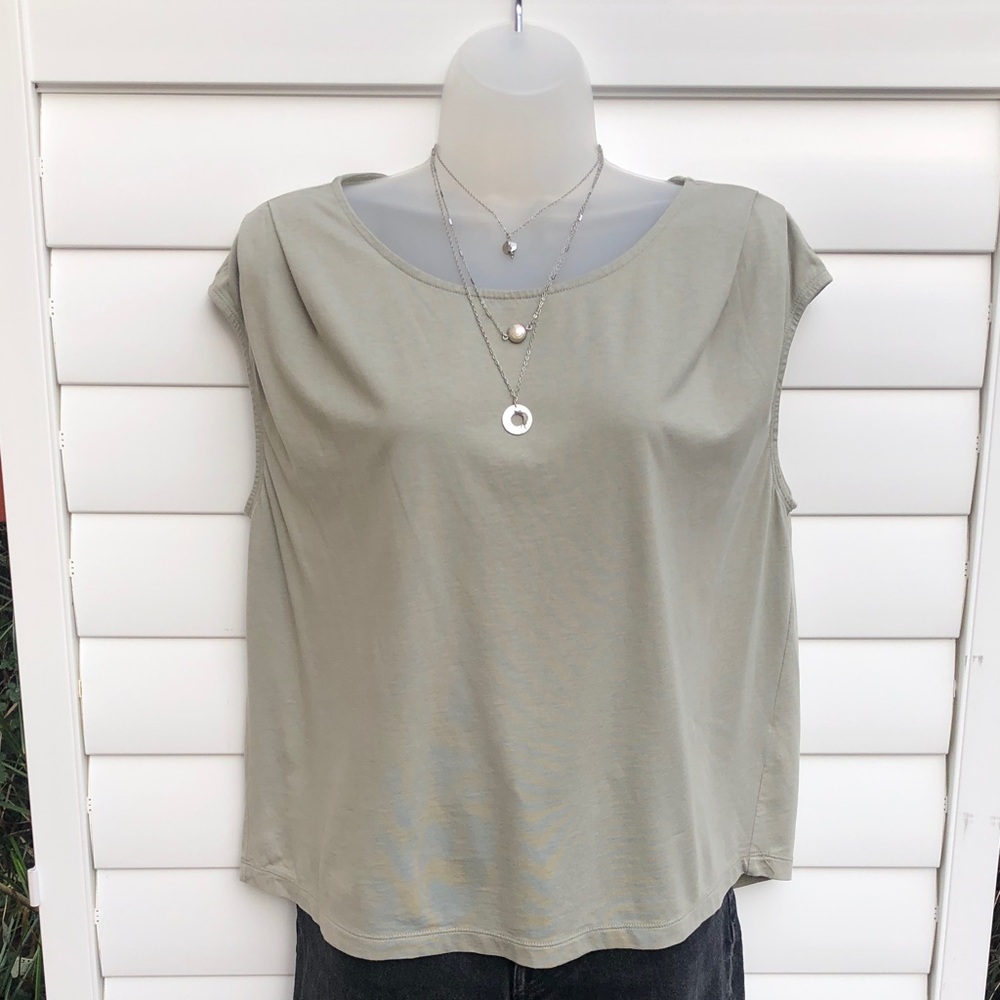 Garnet Hill Sage Green Women's Tank Top - Picture 5 of 9